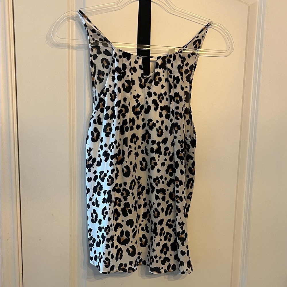 Rain Black White Leopard Camisole